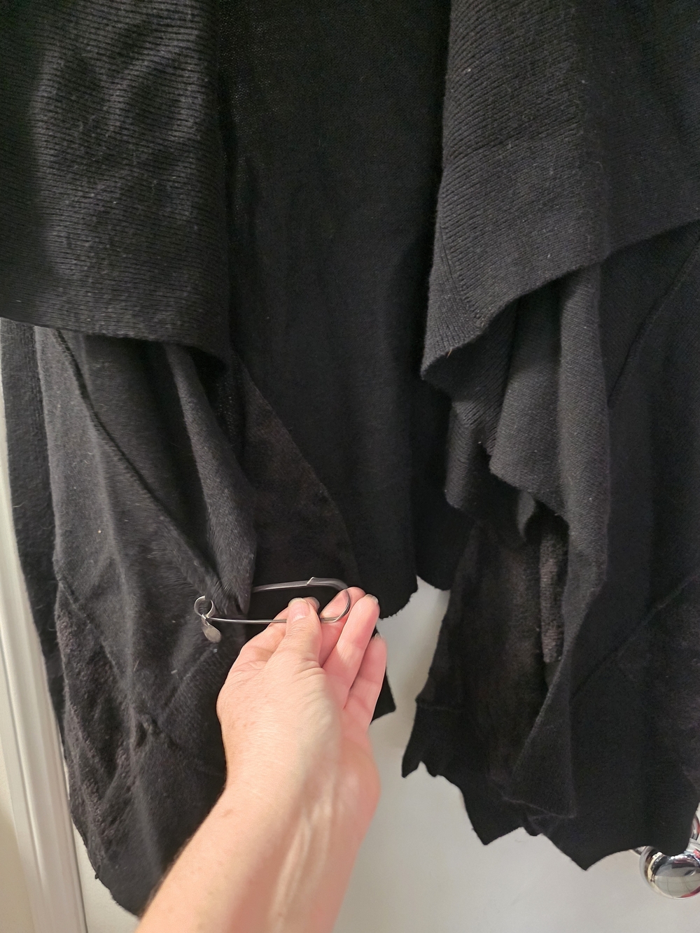 New Look Black Knit Cardigan with Metal Charm